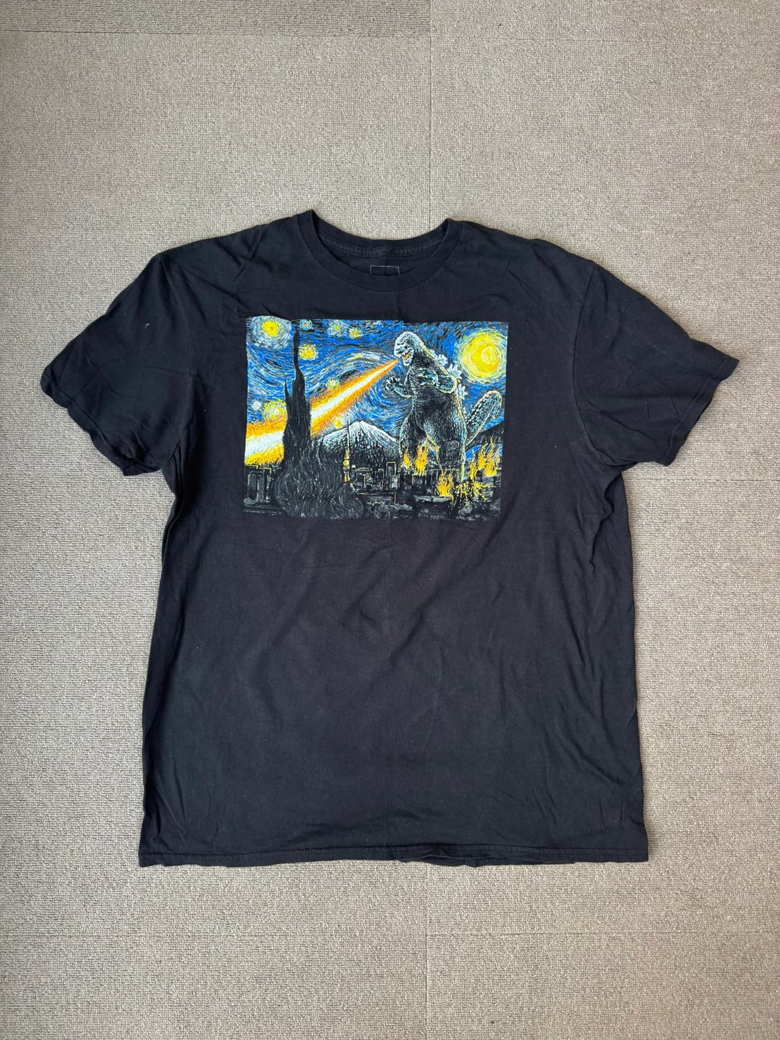 별이 빛나는 고질라 오리지널 티셔츠 상품이미지1