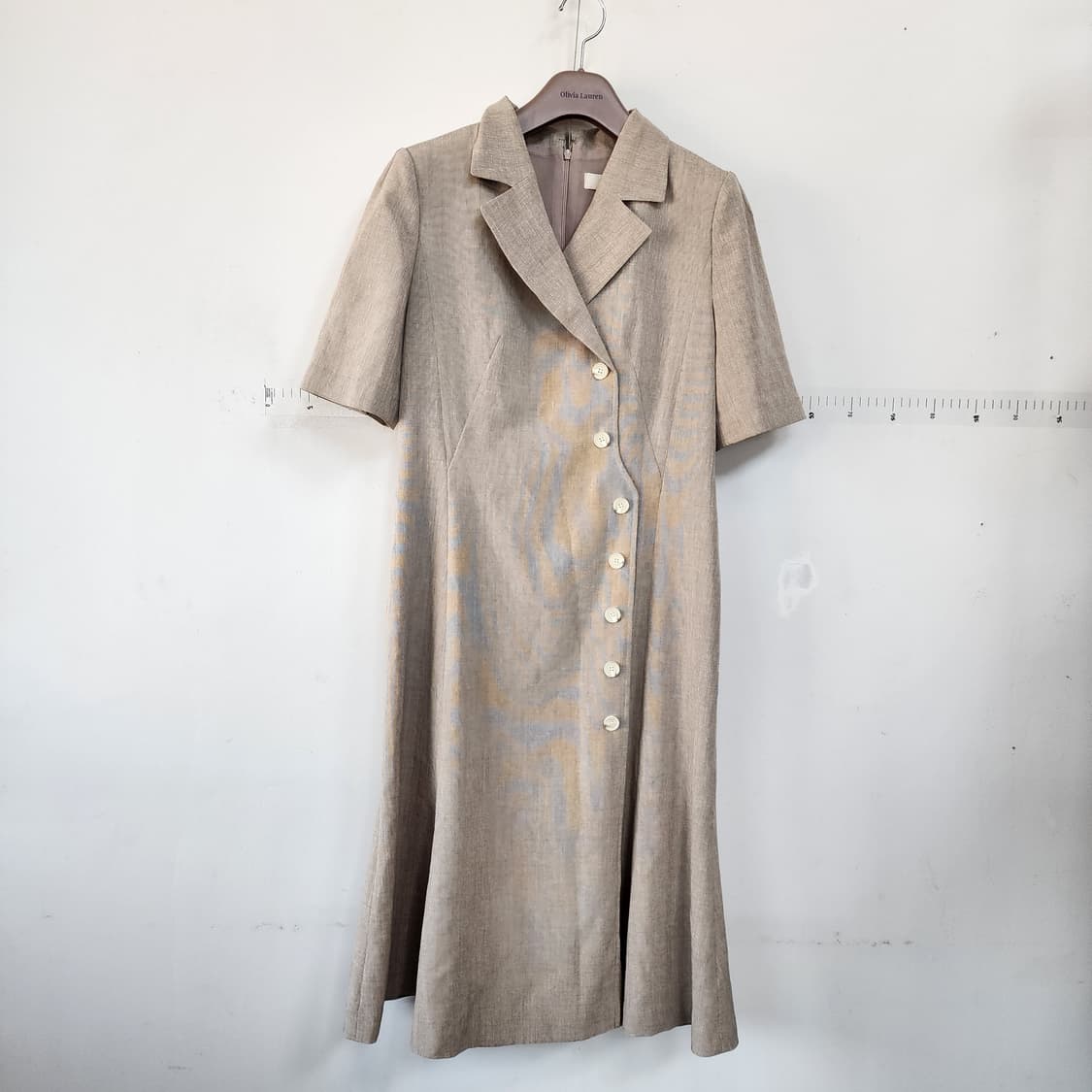 LYNN 린넨 반팔 롱 원피스 상품이미지1