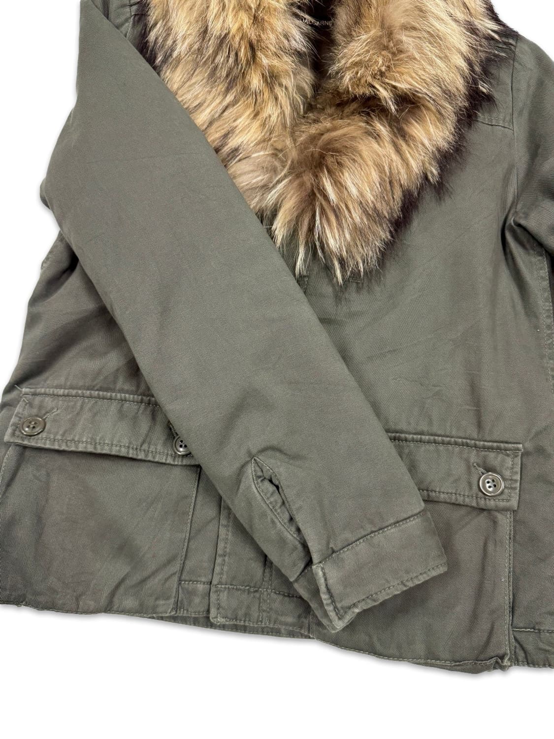 빈티지 DUALGARNET 카키 퍼 패딩 자켓 상품이미지7