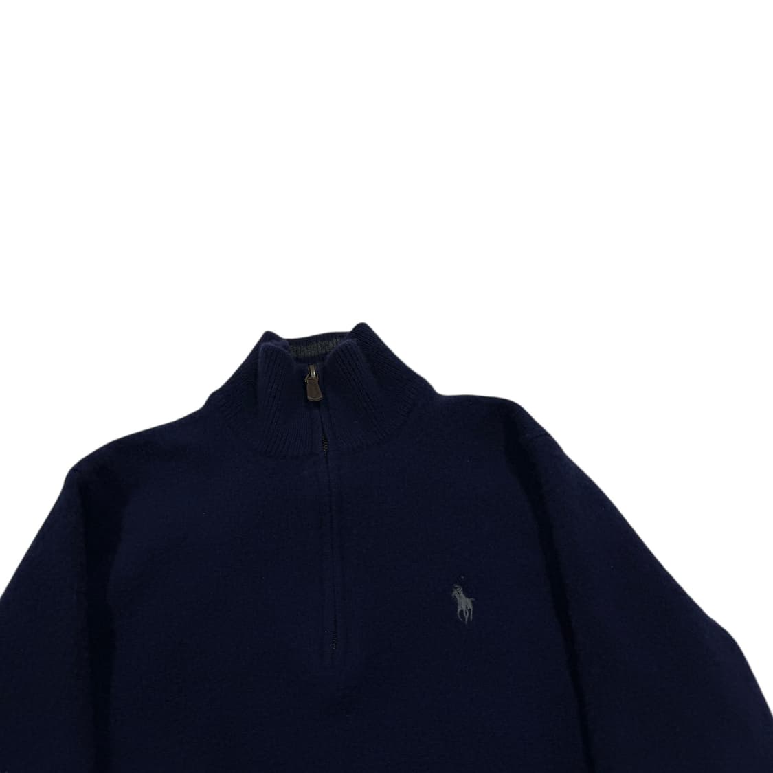 폴로 랄프로렌 울 캐시미어 쿼터 반집업 니트 네이비 S 상품이미지2