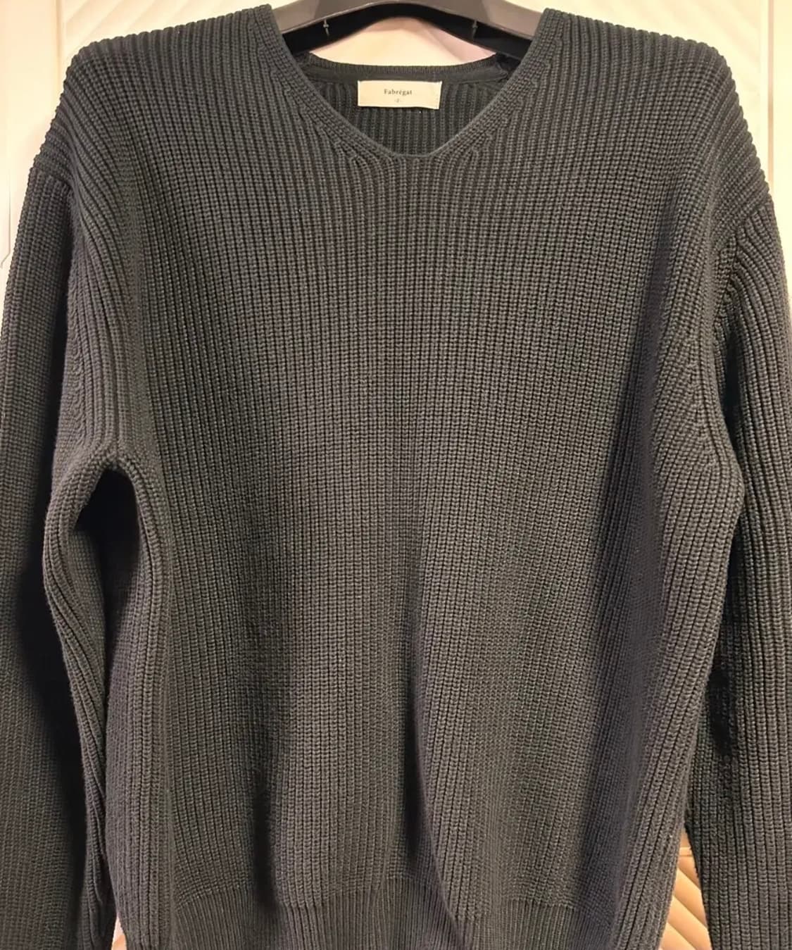 파브레가 헤비 코튼 브이넥 니트 상품이미지1