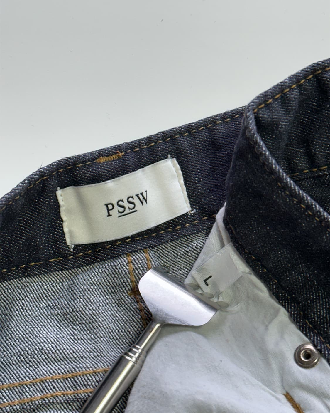 PSSW 세미 부츠컷 생지 데님 팬츠 상품이미지3