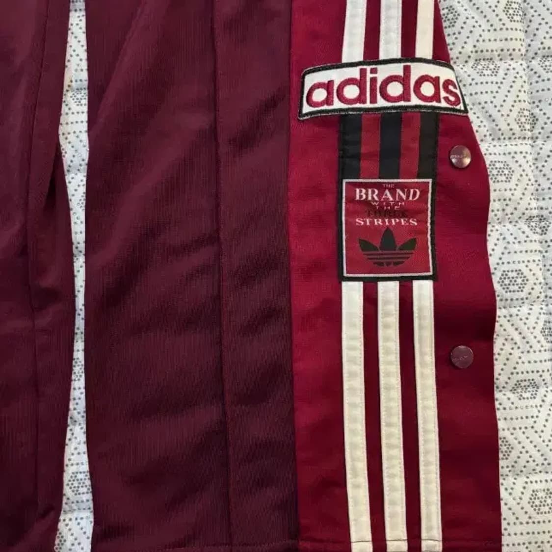 아디다스 버건디 배기 트랙 팬츠 XS 상품이미지3