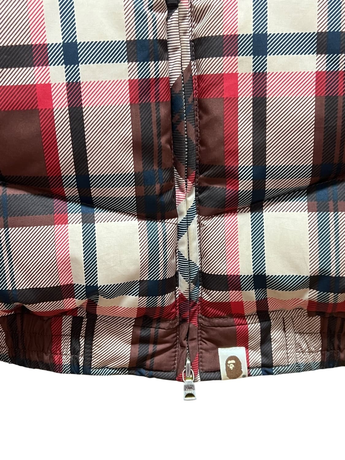 L/베이프 bape 체크 패딩조끼 (빈티지제품) 상품이미지4