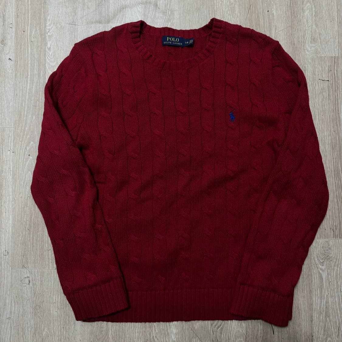 폴로 랄프로렌 라운드 꽈배기니트 L/100  상품이미지1