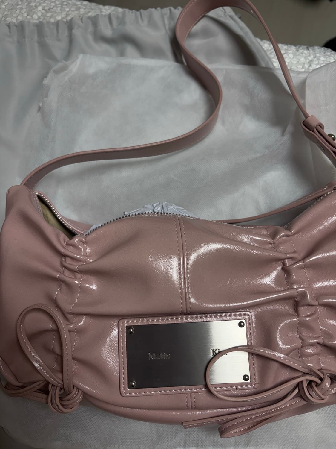 마땡킴 하프 셔링 백 (핑크) 상품이미지2