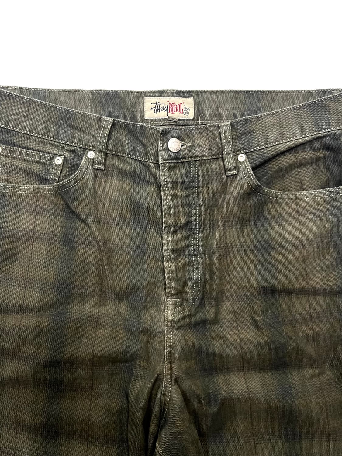 스투시 캔버스 플레이드 빅 올 쇼츠 상품이미지3