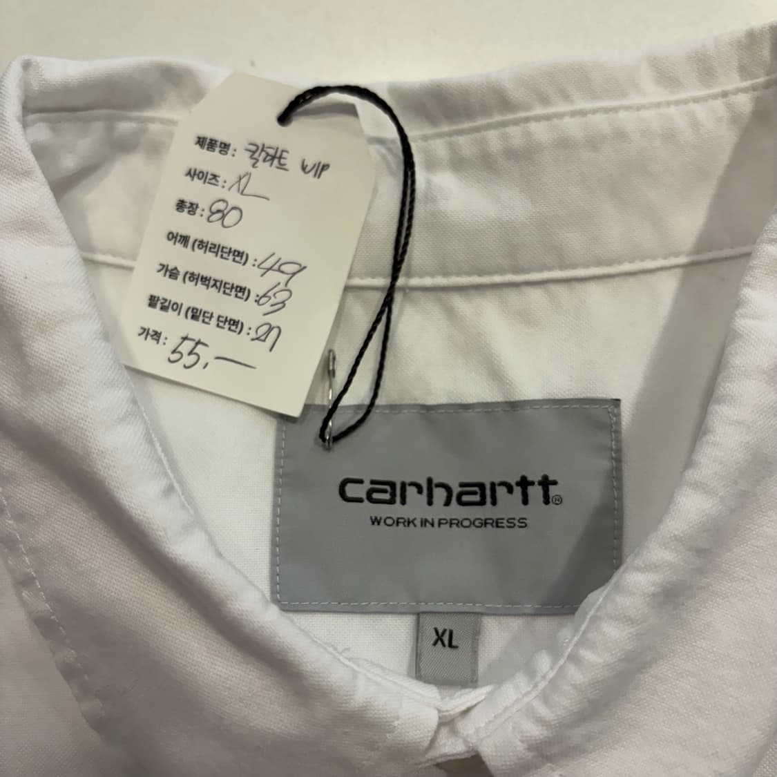 [XL] 칼하트 WIP 반팔 셔츠 화이트 E323 상품이미지5