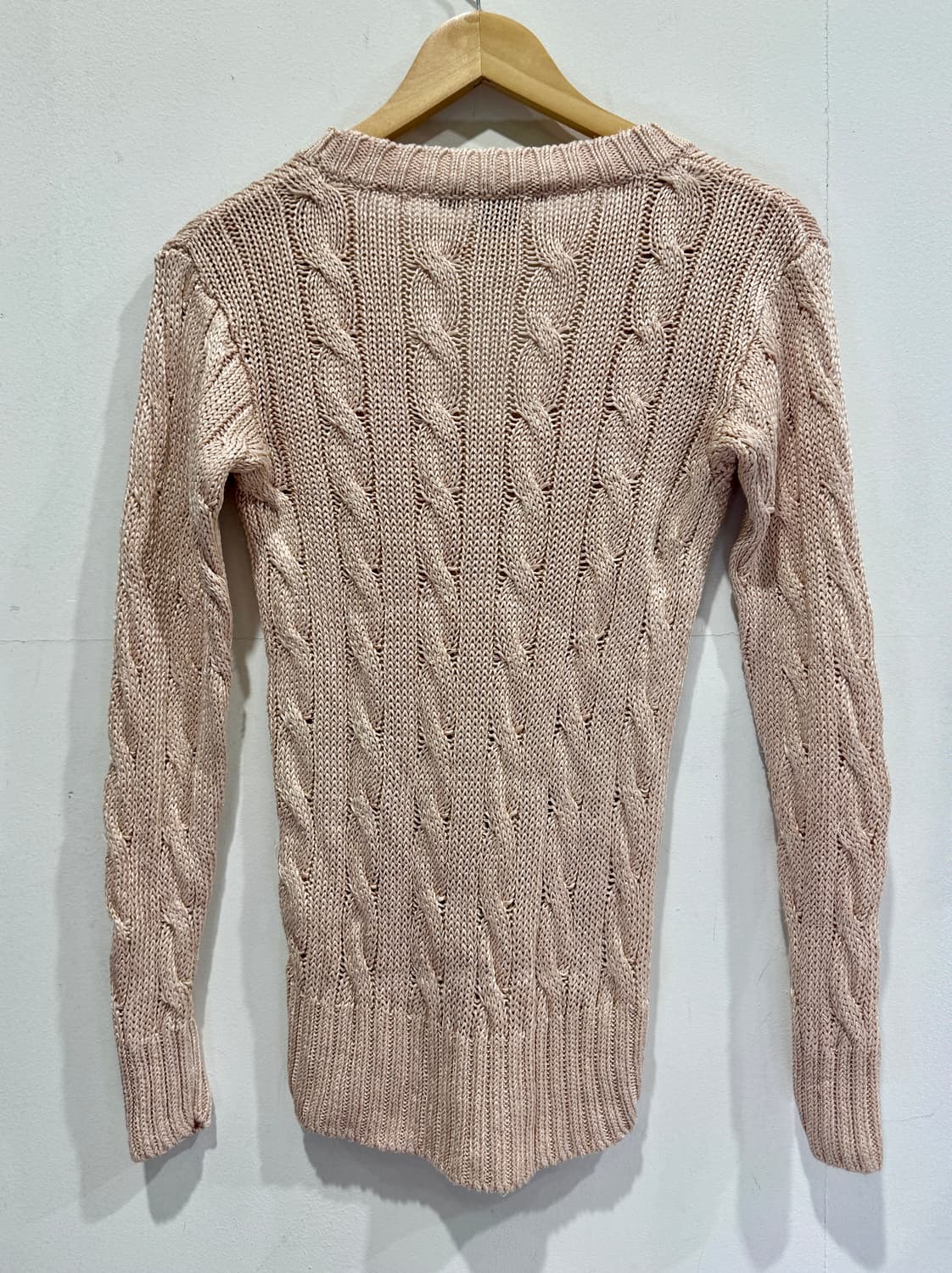 랄프로렌 딥브이넥 꽈배기 니트 S 정픔 상품이미지2