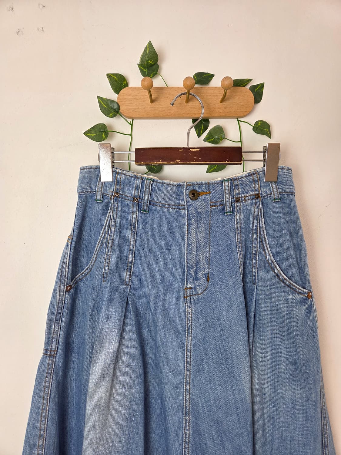 cube sugar 데님 롱스커트 상품이미지2