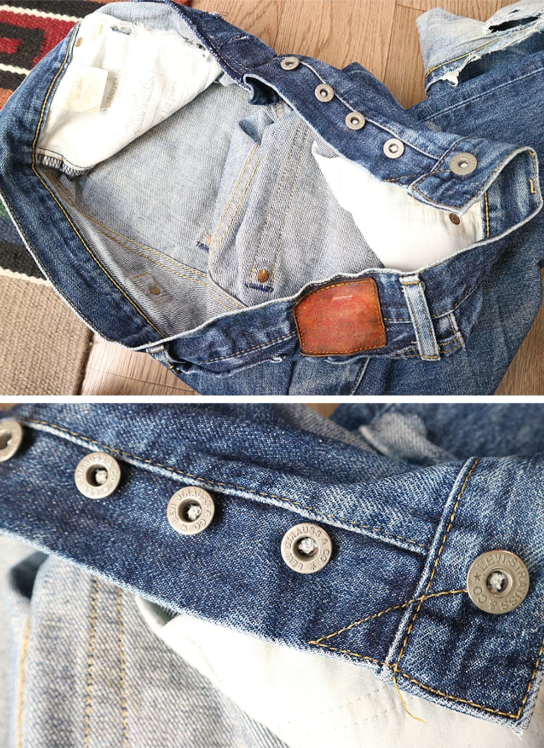 
일본판 90S LEVIS LVC 리바이스 702XX 빅 E 셀비지 데님 상품이미지7