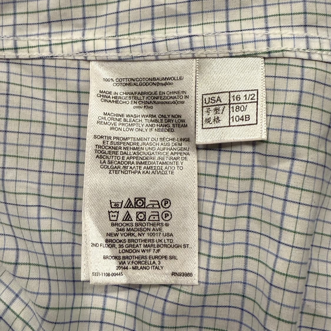 [정품] 브룩스브라더스 체크 긴팔 셔츠 b10 상품이미지6