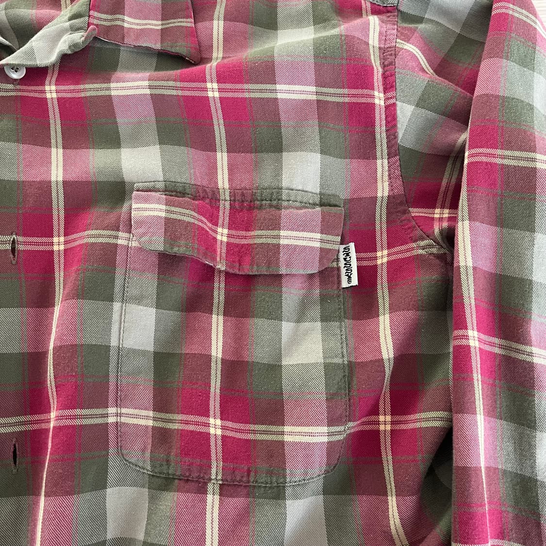 [L] 90s 빈티지 올드 스투시 체크 셔츠 상품이미지2