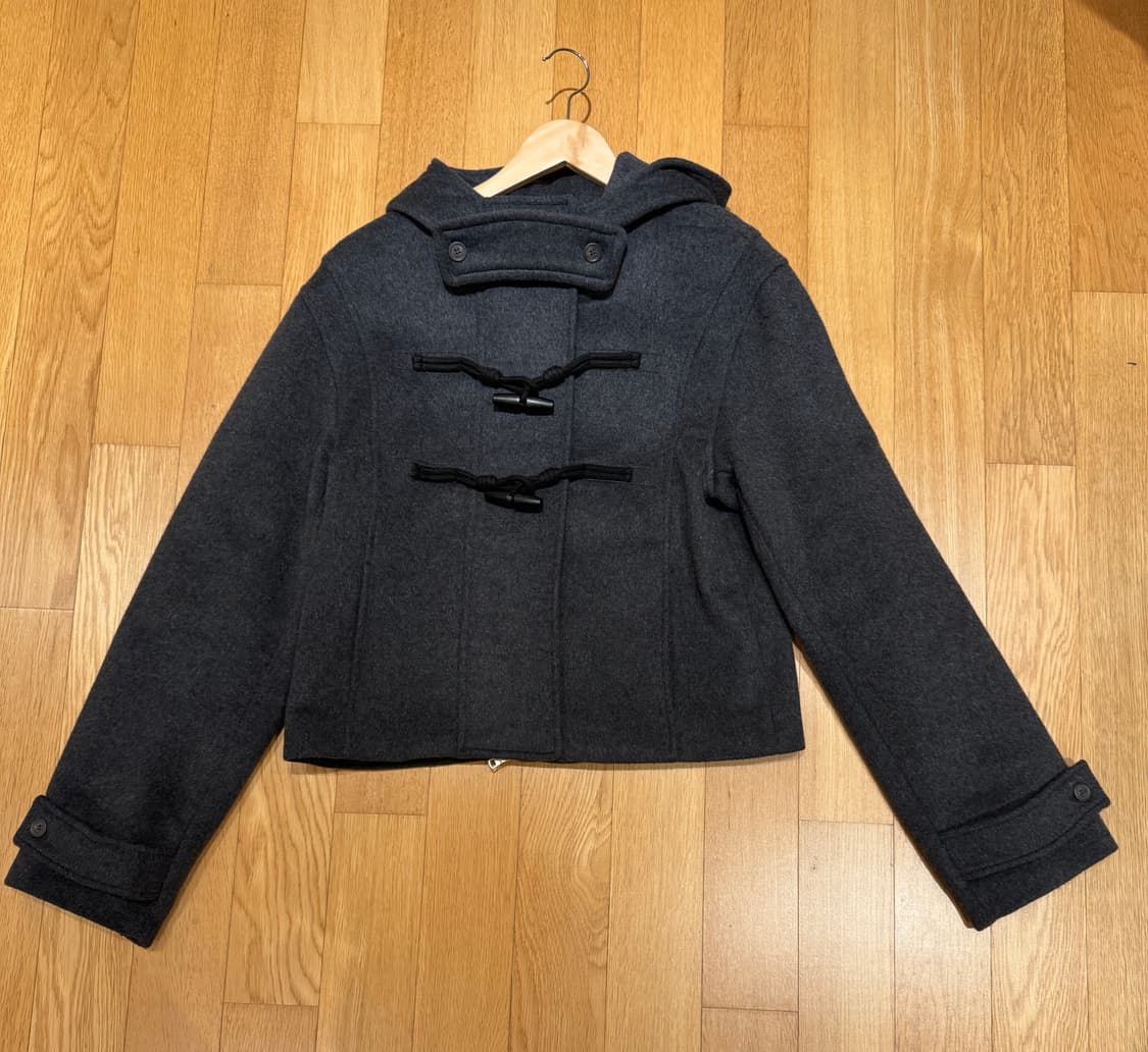 미세키서울 더플후디 숏 코트 차콜 Duffle hoodie short 상품이미지1