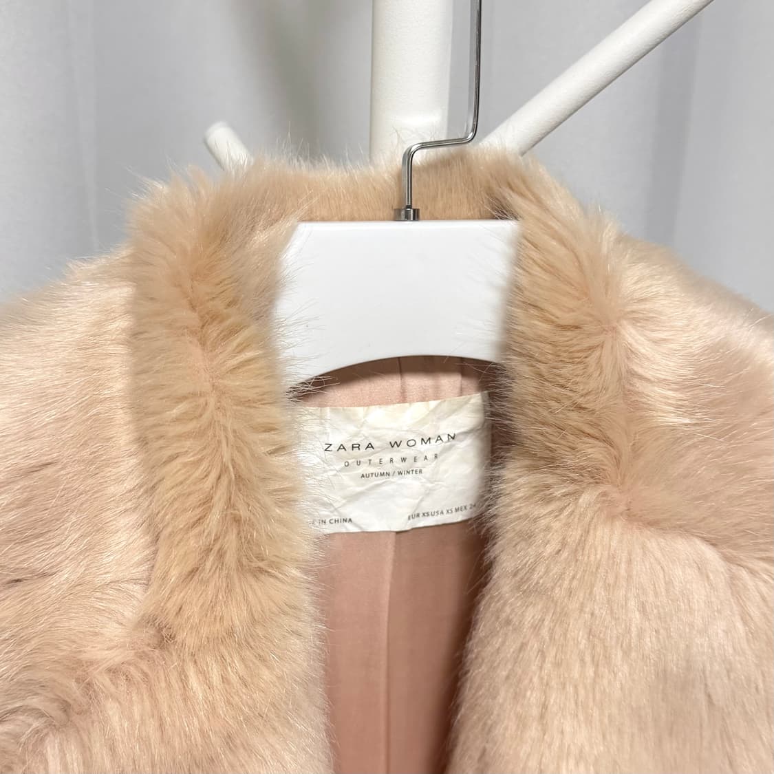 (xs) 자라 에코퍼 연핑크 코트 상품이미지3