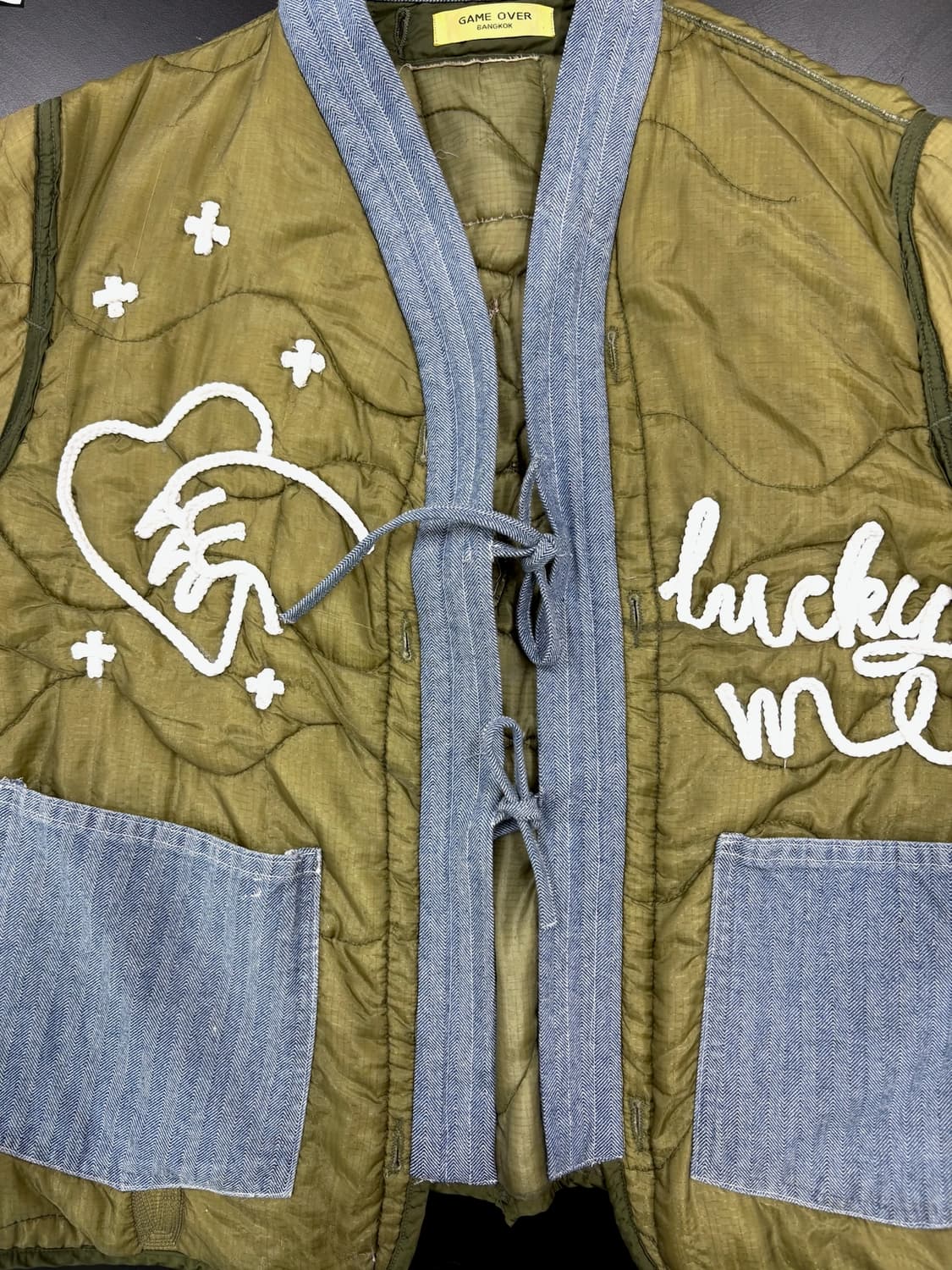 GAME OVER 방콕 브랜드 빈티지 커스텀 퀄팅자켓 깔깔이 상품이미지3