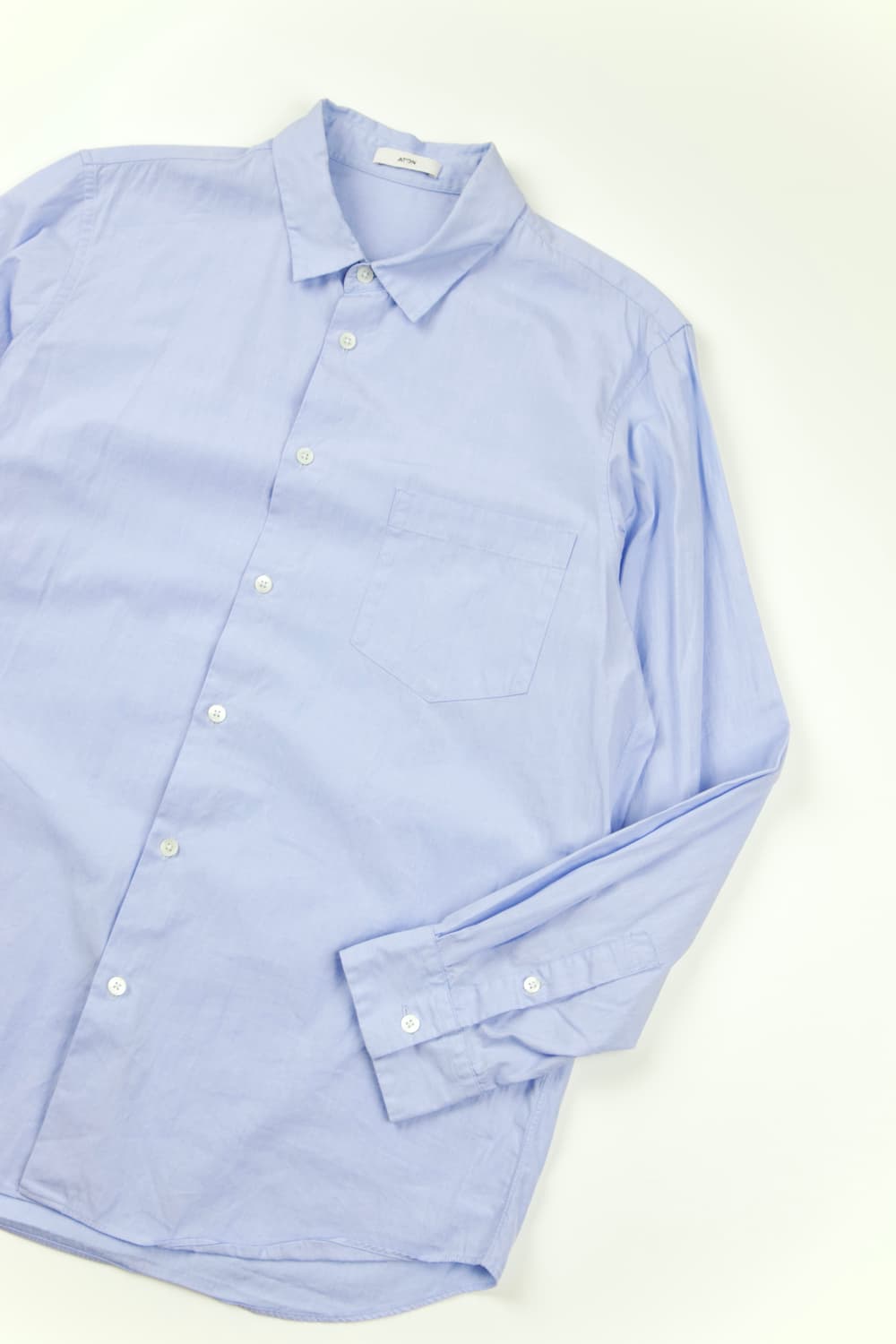 Aton 기자 브로드 스탠다드 셔츠 블루 상품이미지2