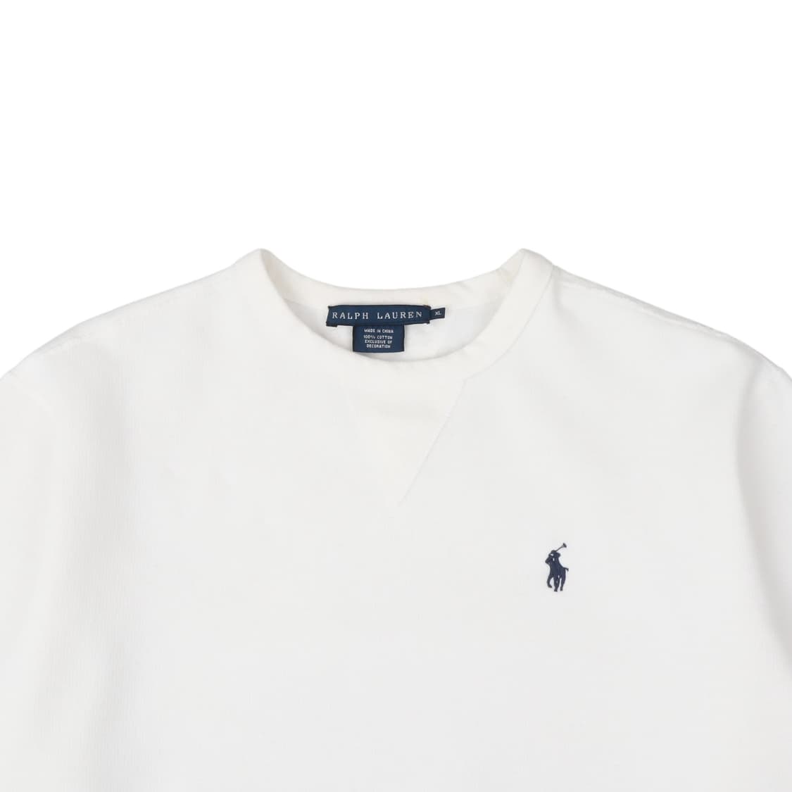 폴로 랄프로렌 화이트 크루넥 베이직 스웻셔츠 상품이미지3