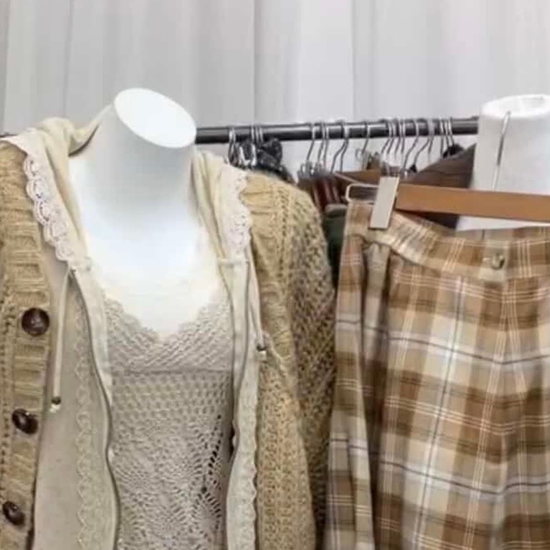 캬라멜,초코세트+초록니트가디건 상품이미지1