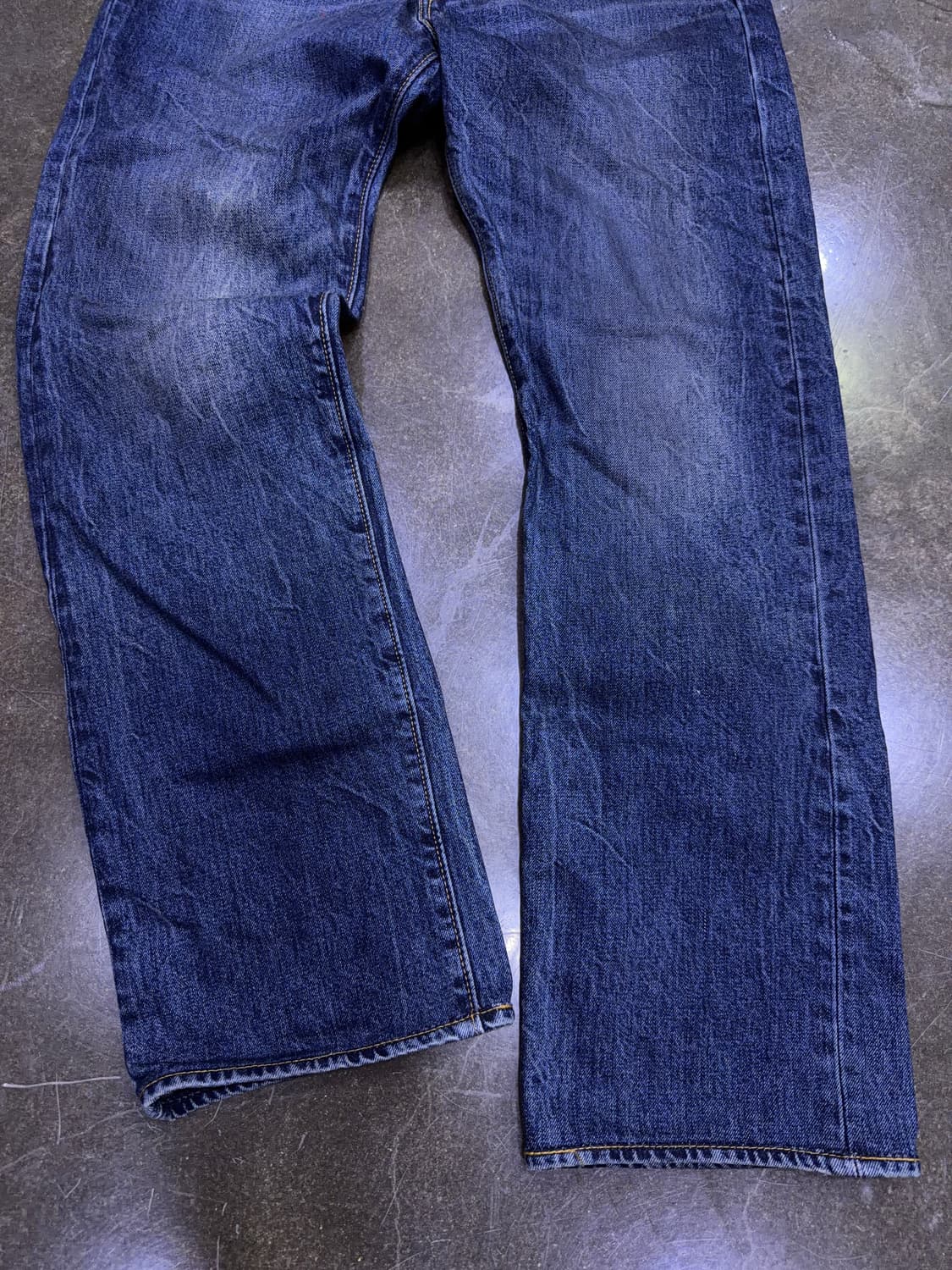 리바이스 501 레귤러핏 딥블루 워싱 데님팬츠 청바지 32 상품이미지5