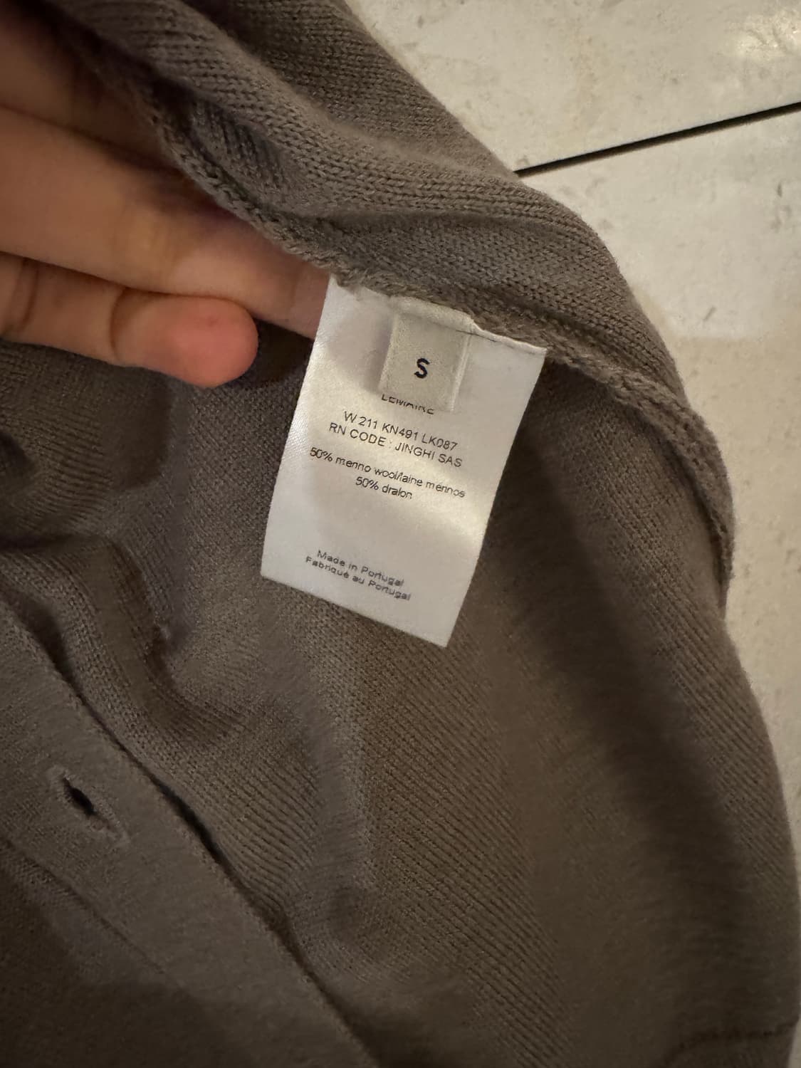 르메르 Lemaire 더블 레이어드 가디건 남여공용 S 브라운 상품이미지5