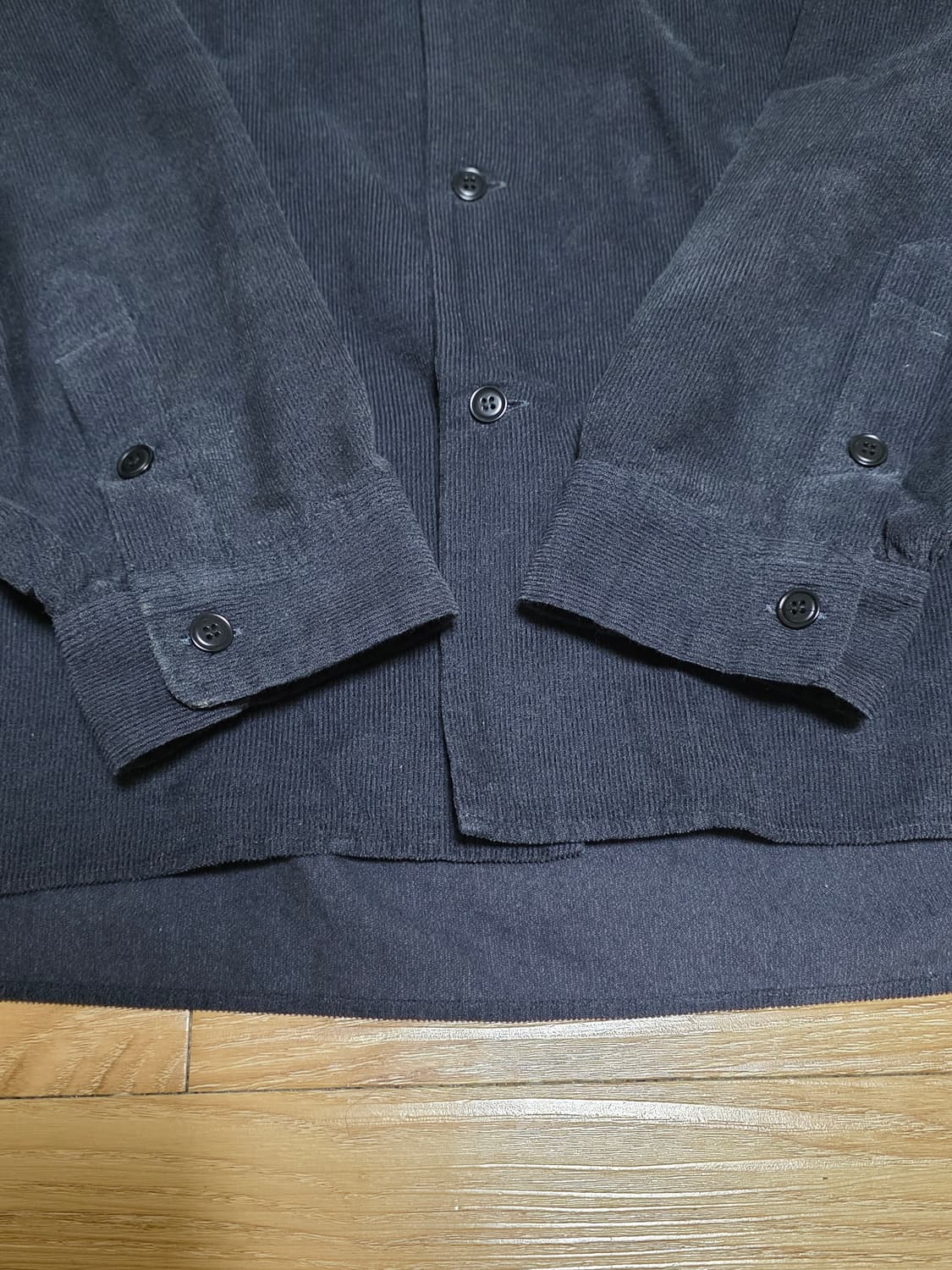 17 1/2size택포22만)22fw올드조 스왈로우 칼라셔츠 그라파이트 상품이미지5