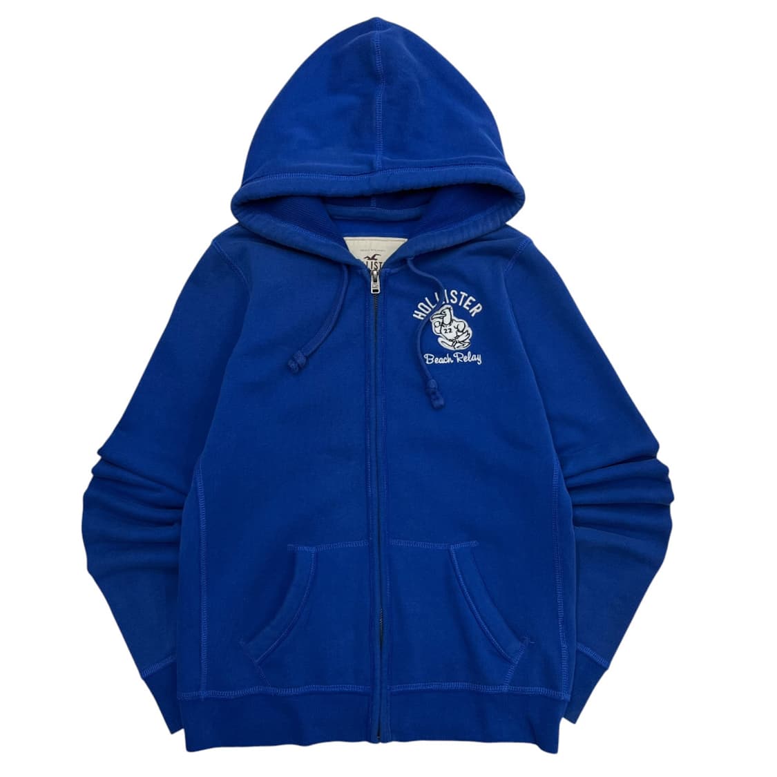홀리스터 센터패치 블루 후드집업 L 상품이미지2
