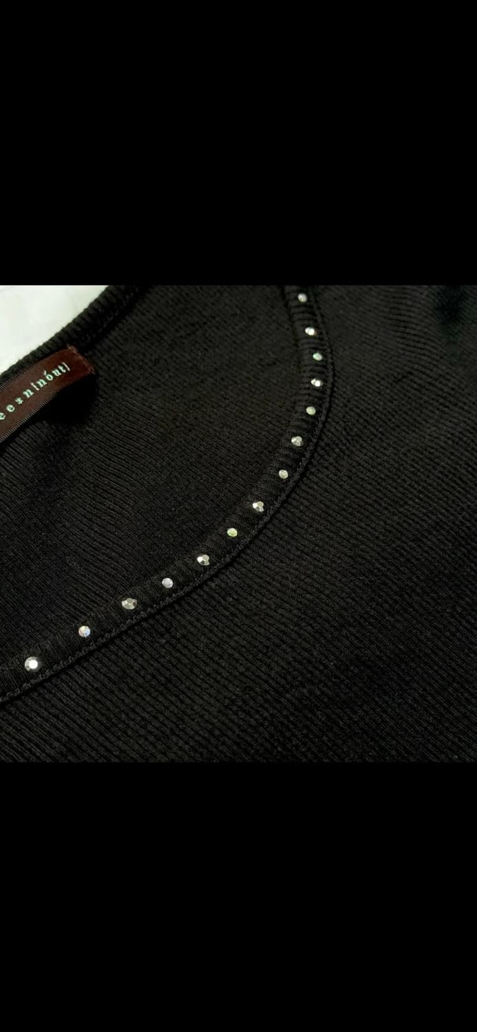 T130 빈티지 JPN 블랙 골지 반팔티 (W) 상품이미지3