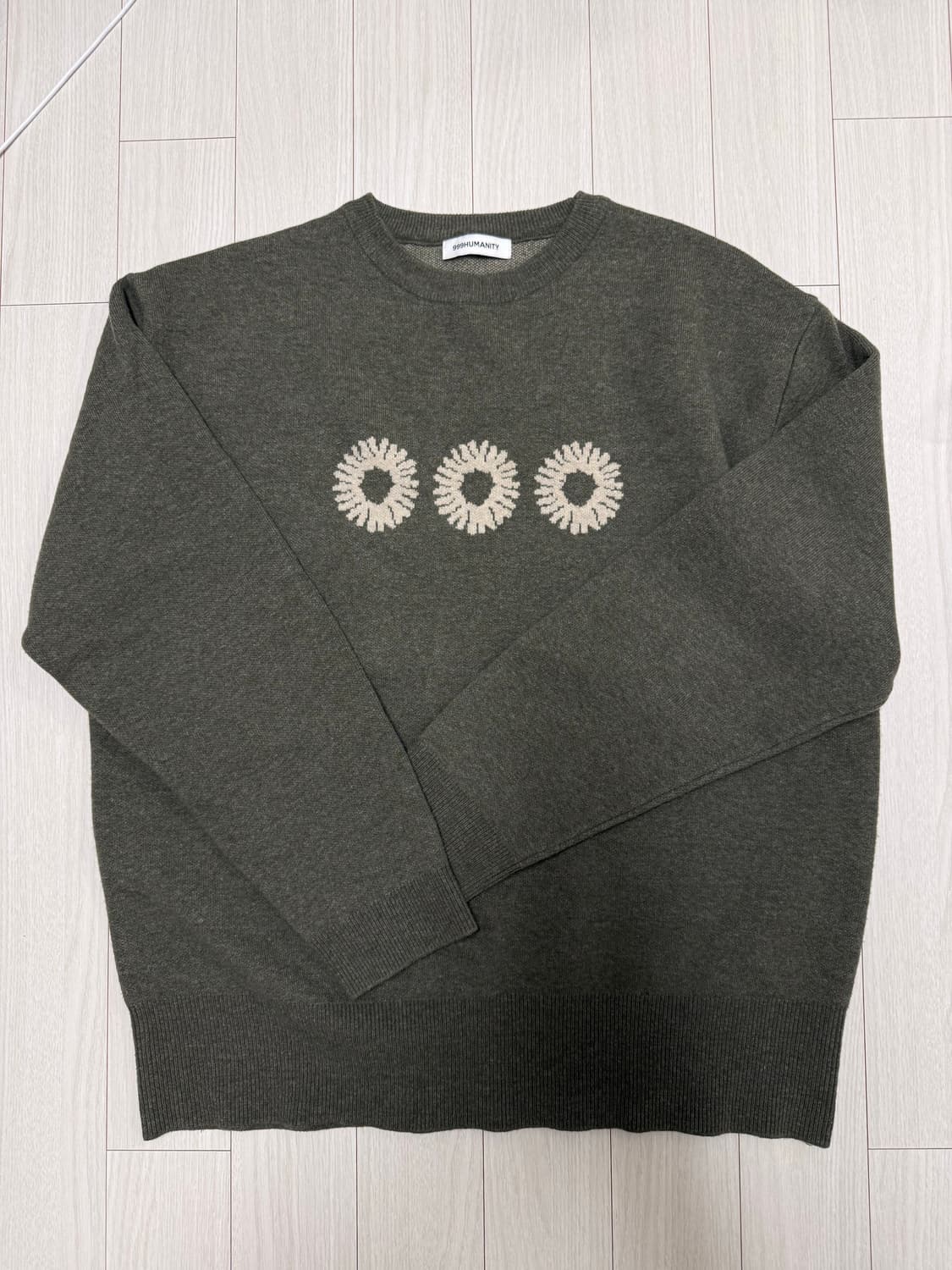 999휴머니티 니트 카키 3사이즈 상품이미지1