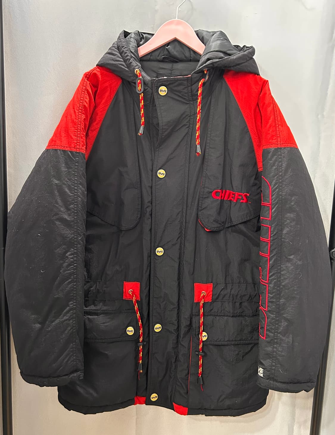 90‘s Mirage Kansas City Chiefs 패딩 L 상품이미지1