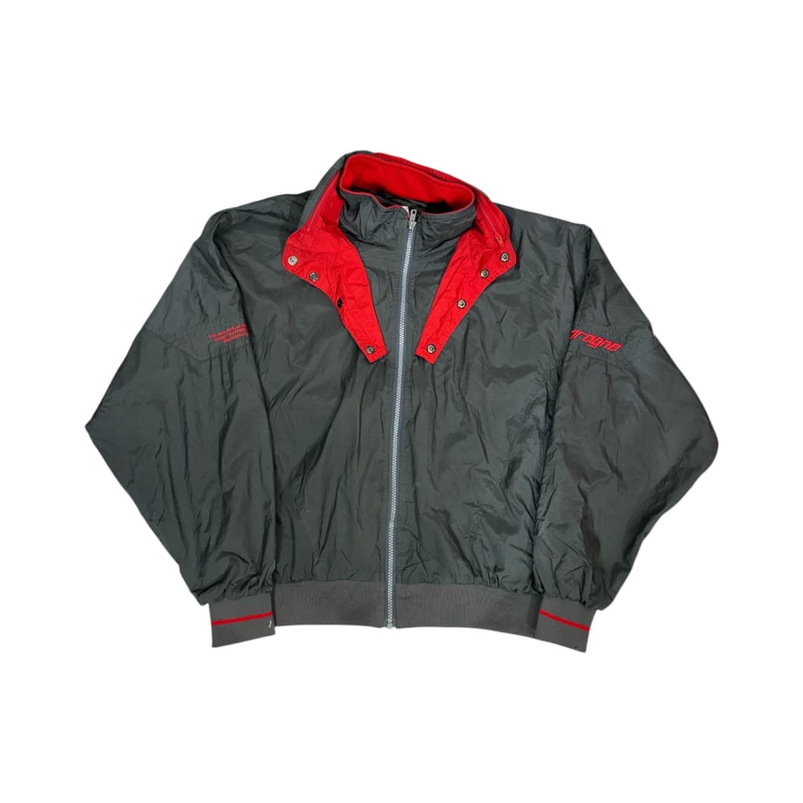 일본판 챔피온 메탈 실버 올드스쿨 배색 바람막이 자켓 L 상품이미지5