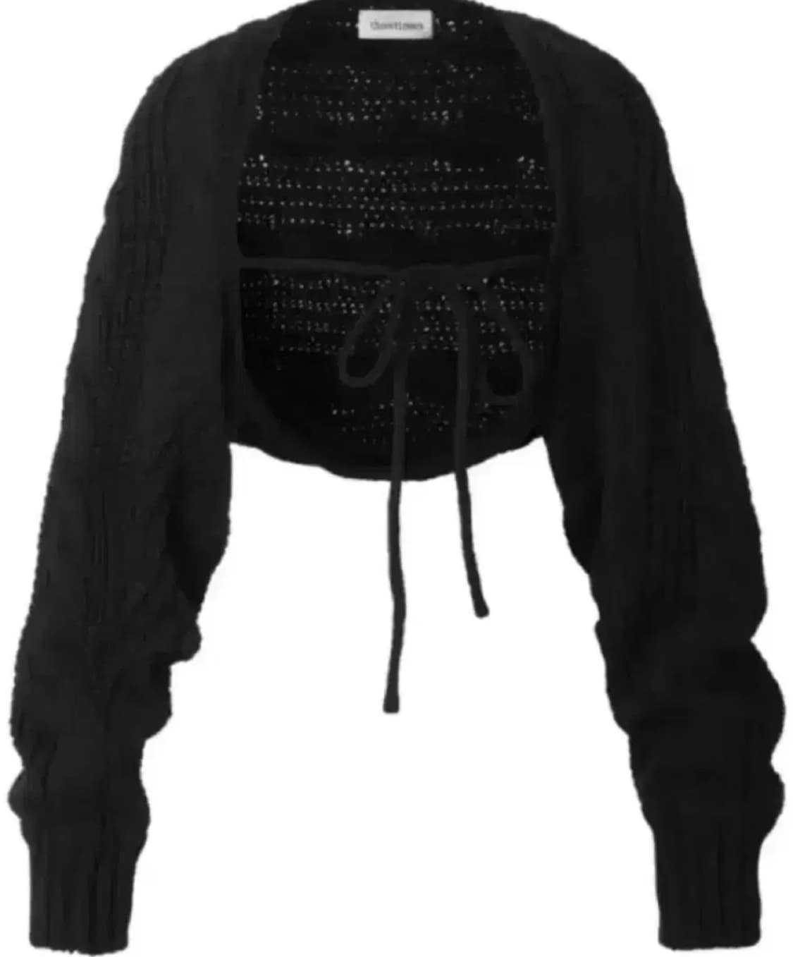 [새상품] 쓰리타임즈 케이블 배기 볼레로 블랙 23FW 상품이미지1