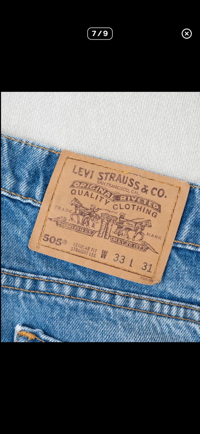 (33-31)505 빈티지 리바이스 데님 팬츠 상품이미지7