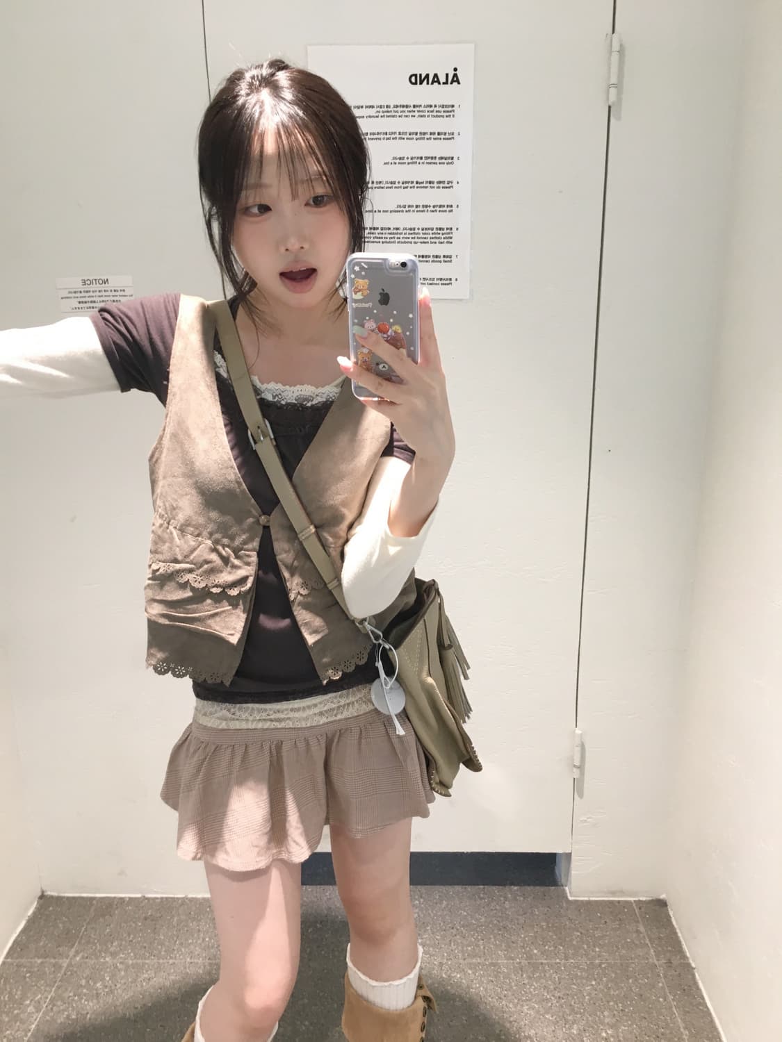 빈티지 베이지 아이보리 데일리 소녀 코디세트 상품이미지1