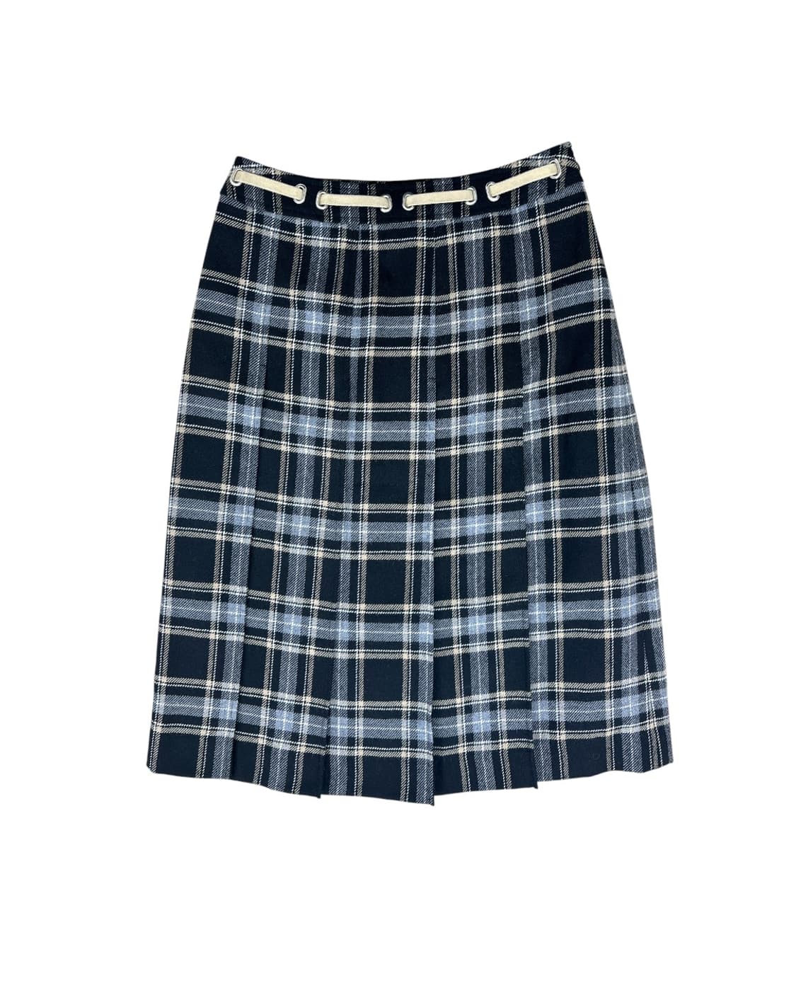 courreges wool check mid skirt 상품이미지1