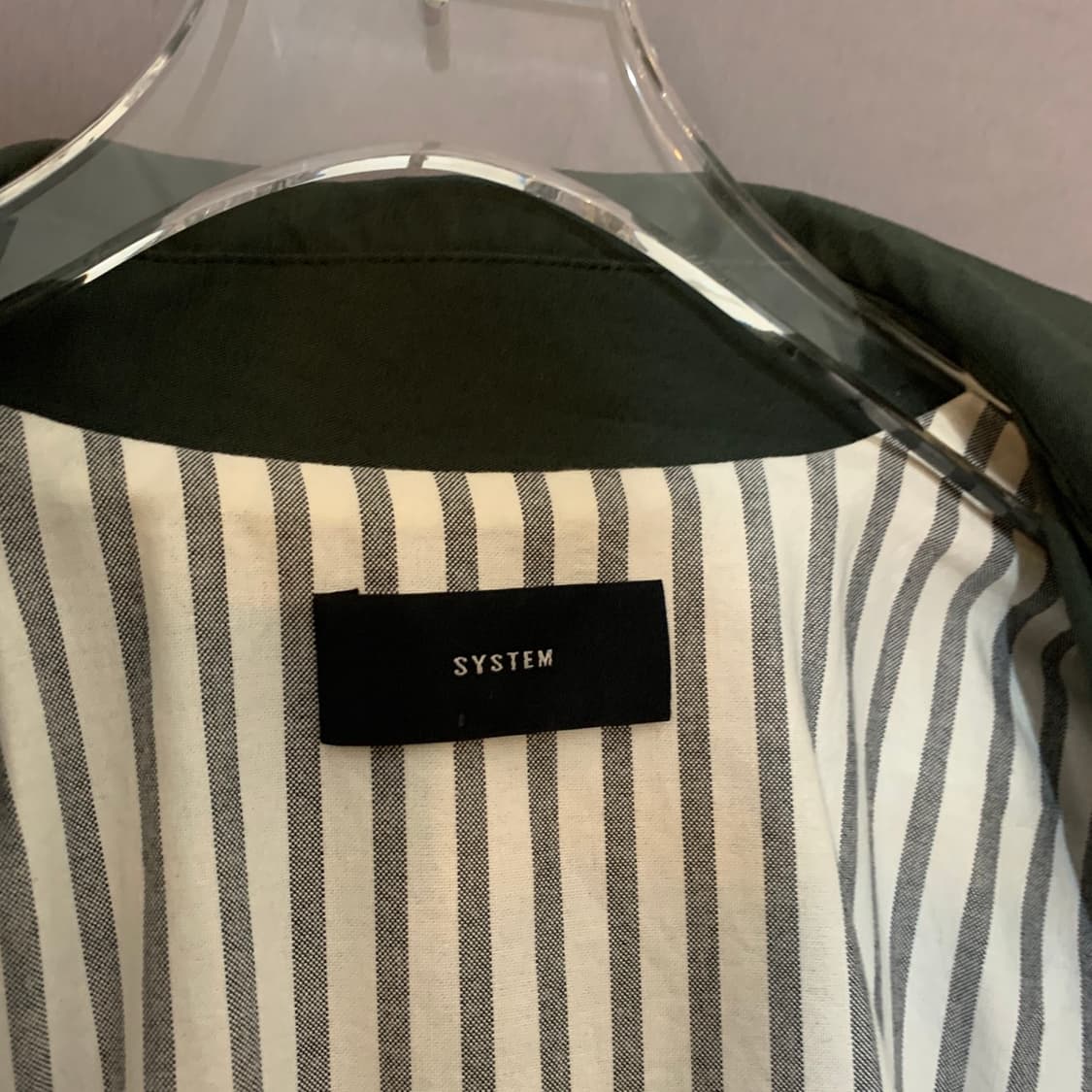 82 시스템 카키 벨티드 오버핏 트렌치 롱코트 상품이미지6