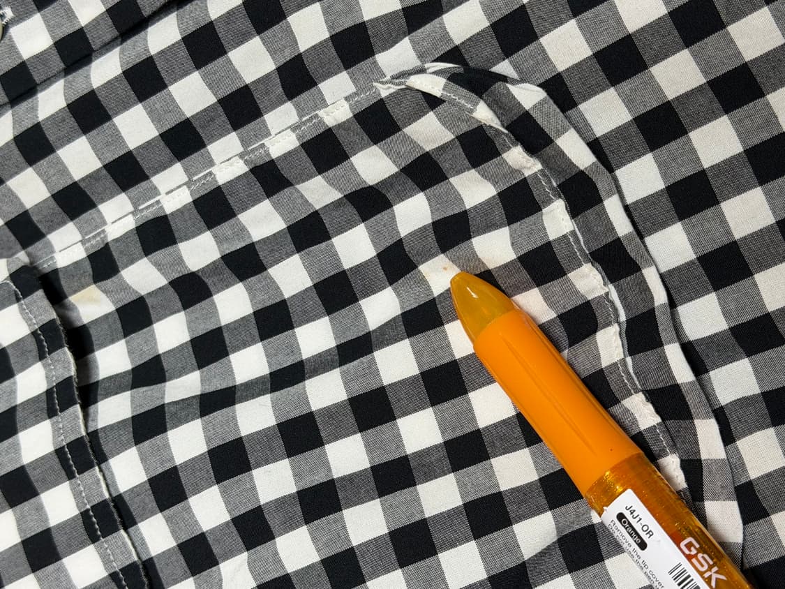 GINGHAM WIDE SHIRT BLACK  상품이미지3