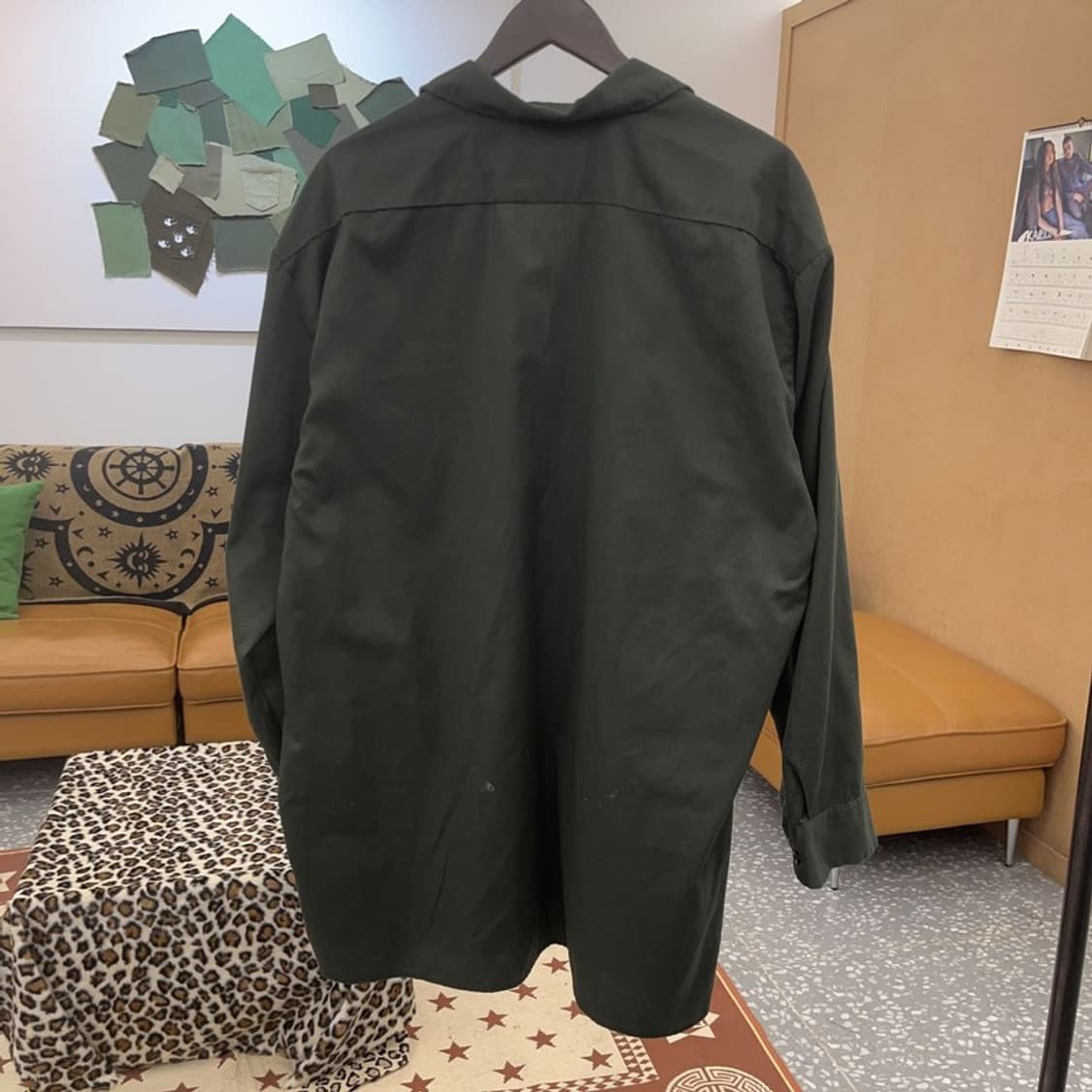 디키즈 90's 레트로 빈티지 빅 다크그린 워크 셔츠 2XL C09040 상품이미지4