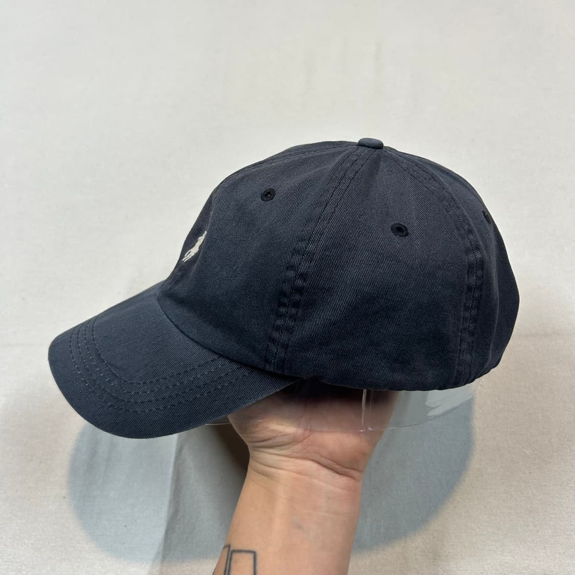 폴로 랄프로렌 볼캡 모자 가죽스트랩 정품 워시드 블랙 상품이미지3