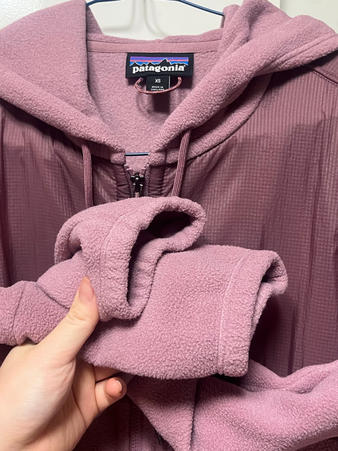 파타고니아 마이크로디니 여성 후드집업 xs 핑크 상품이미지4