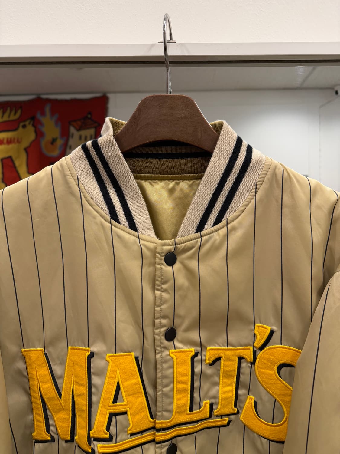 Vtg 빈티지 리버서블 스타디움 새틴 자켓 상품이미지3