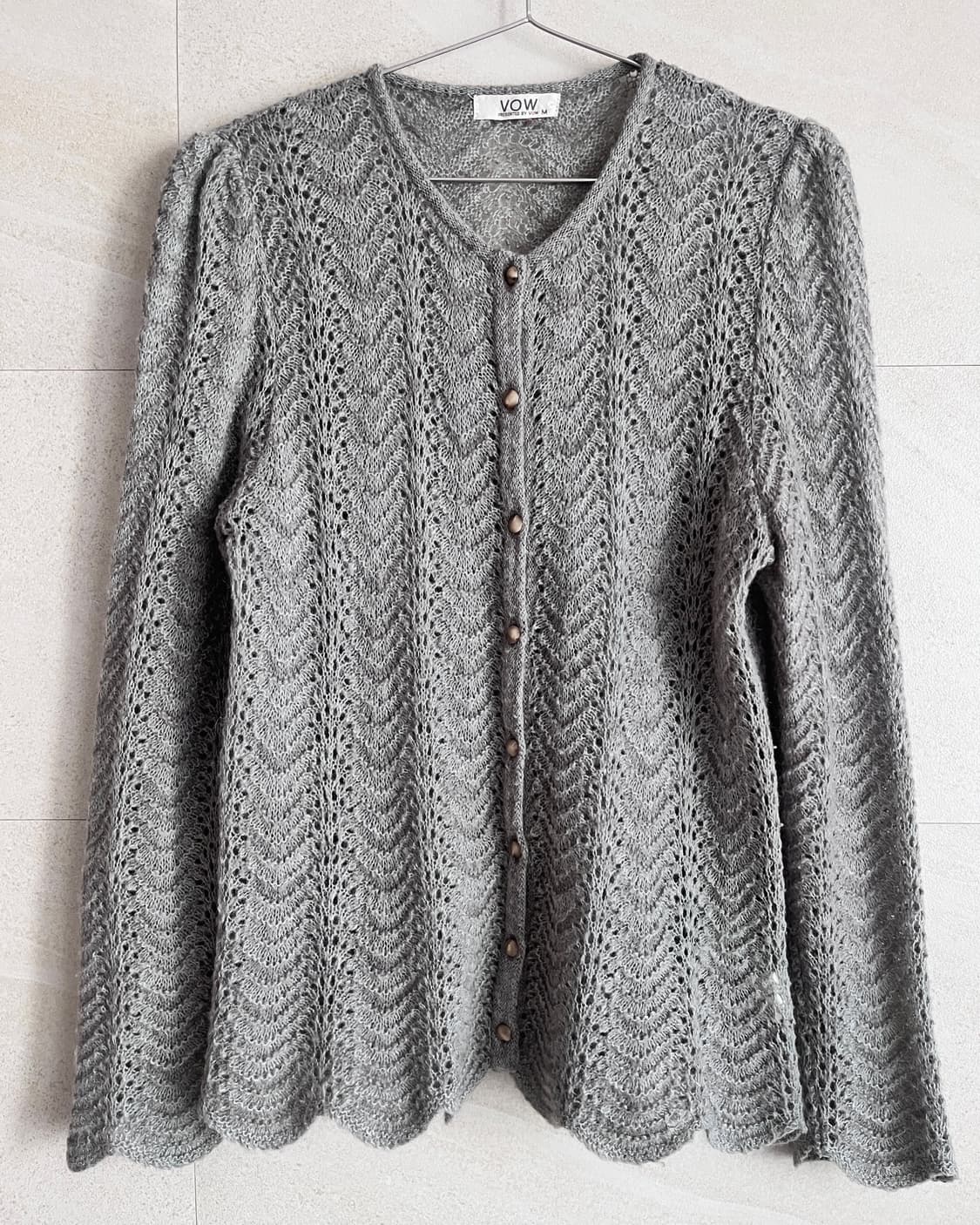 뮤트 카키 니트 가디건 상품이미지2