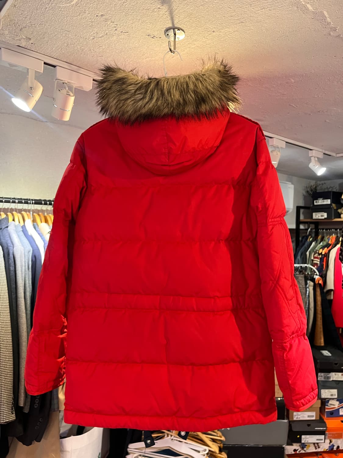 폴로 랄프로렌 퍼 트림 다운 파카 레드 (XS) 상품이미지2