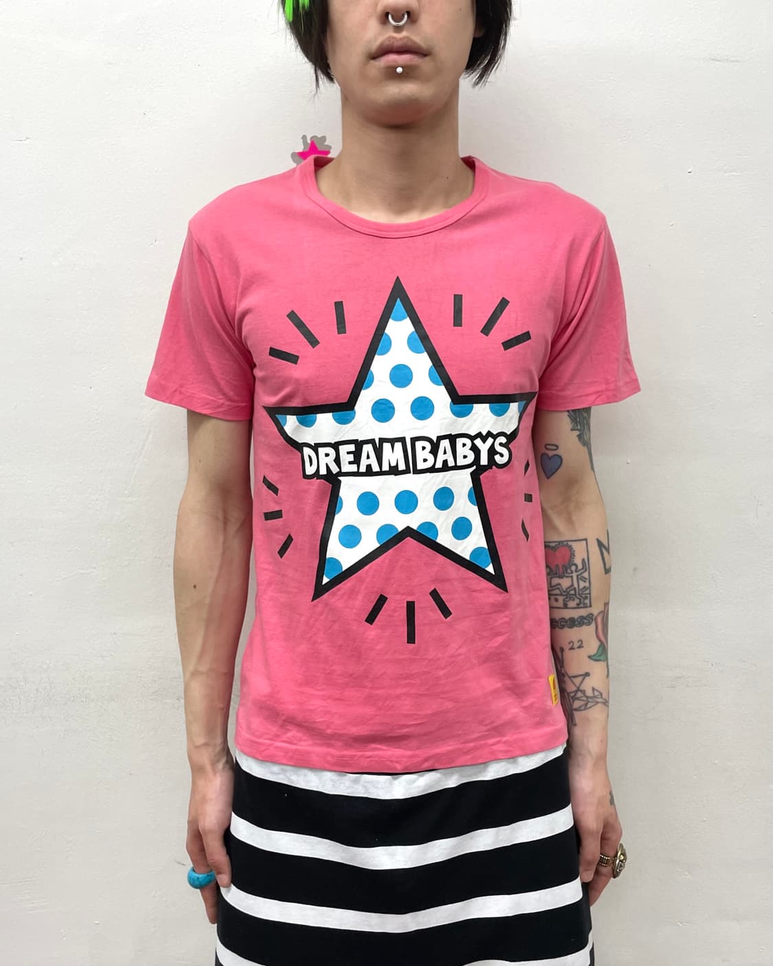 Dream Baby Big Star Dot Pink T-shirt 상품이미지1