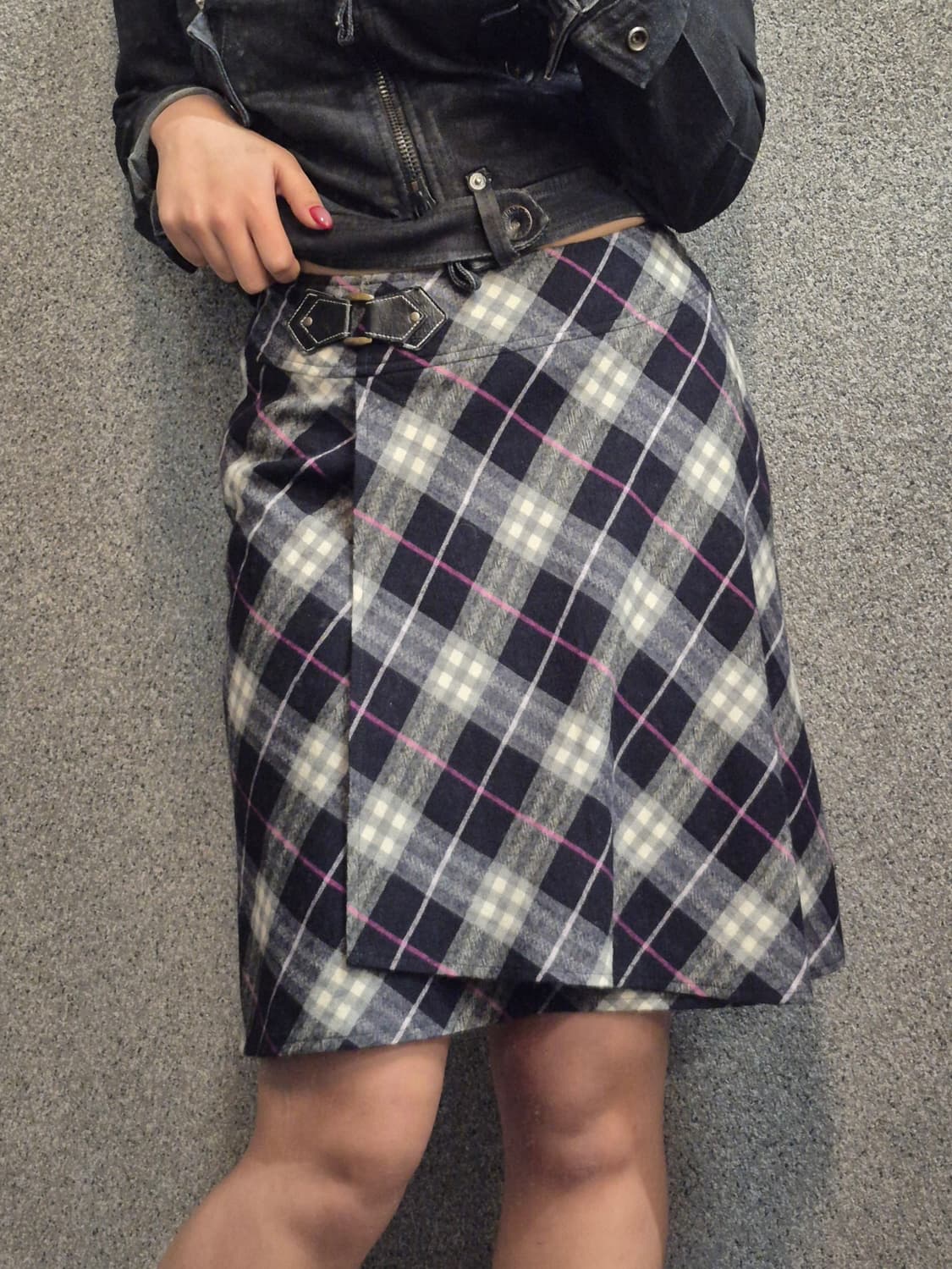 BERBURRY BUCKLE CHECK SKIRT 상품이미지2