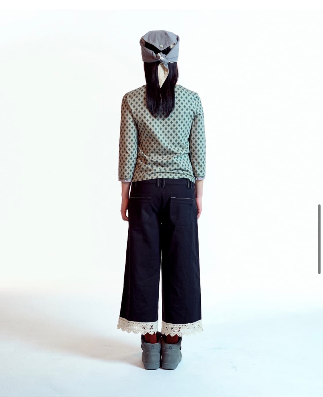 코이세이오 KNIT LACE PANTS-BLACK 1사이즈 상품이미지2