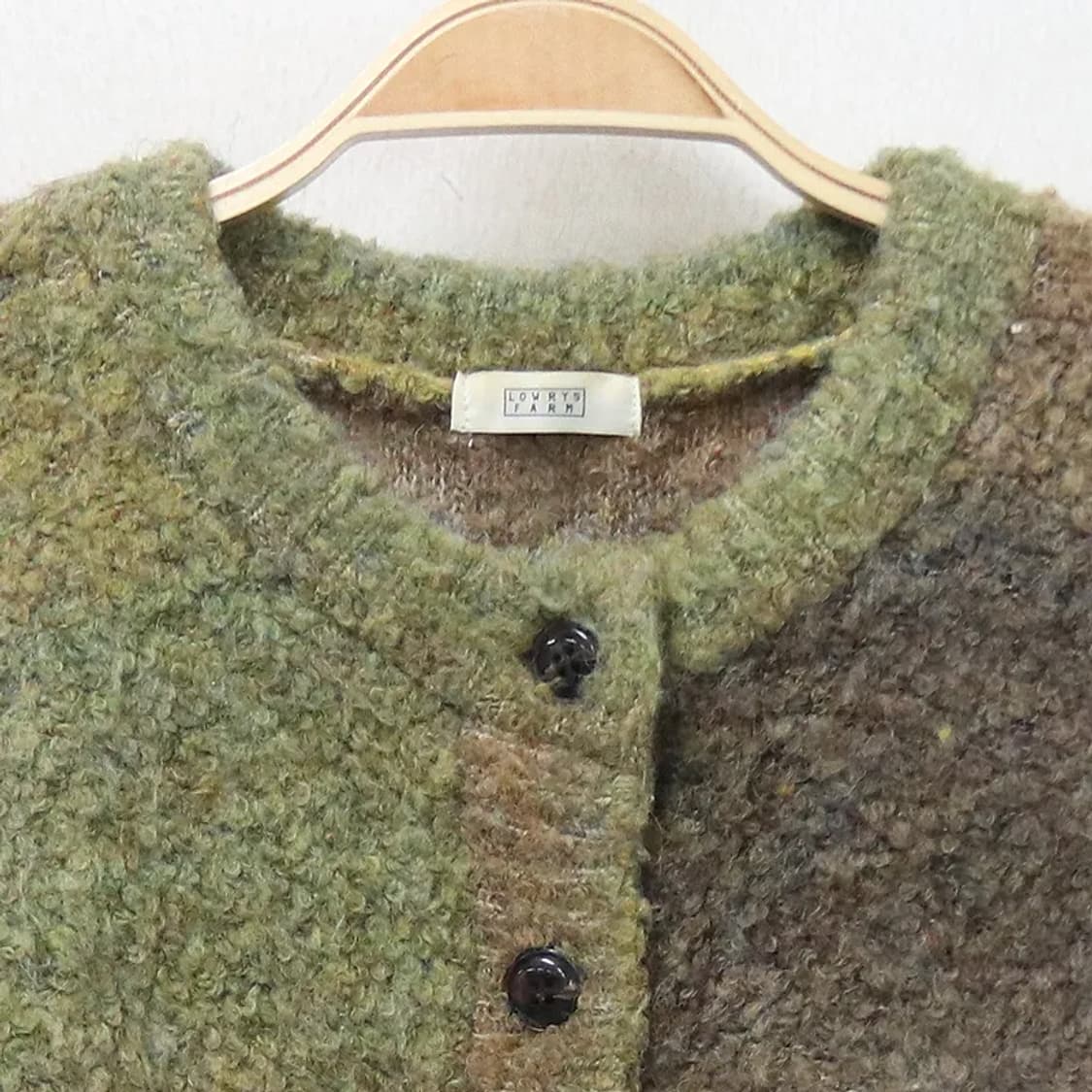 로리즈팜 그린 부클 울 혼방 가디건 61186 상품이미지3