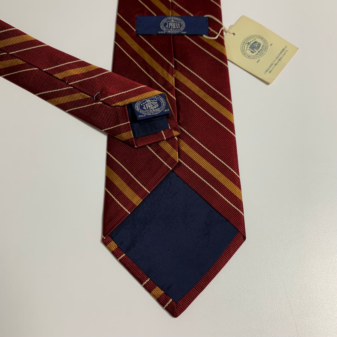 제이프레스 스트라이프 100실크 정장 클래식넥타이 택달린 미사용품 상품이미지6