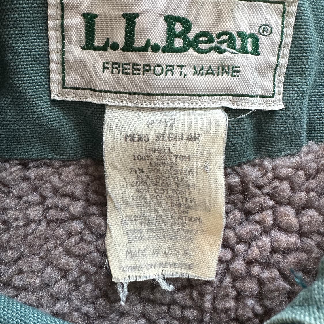 90s 엘엘빈 MADE IN USA 보아털  헌팅 초어 필드 자켓 상품이미지2