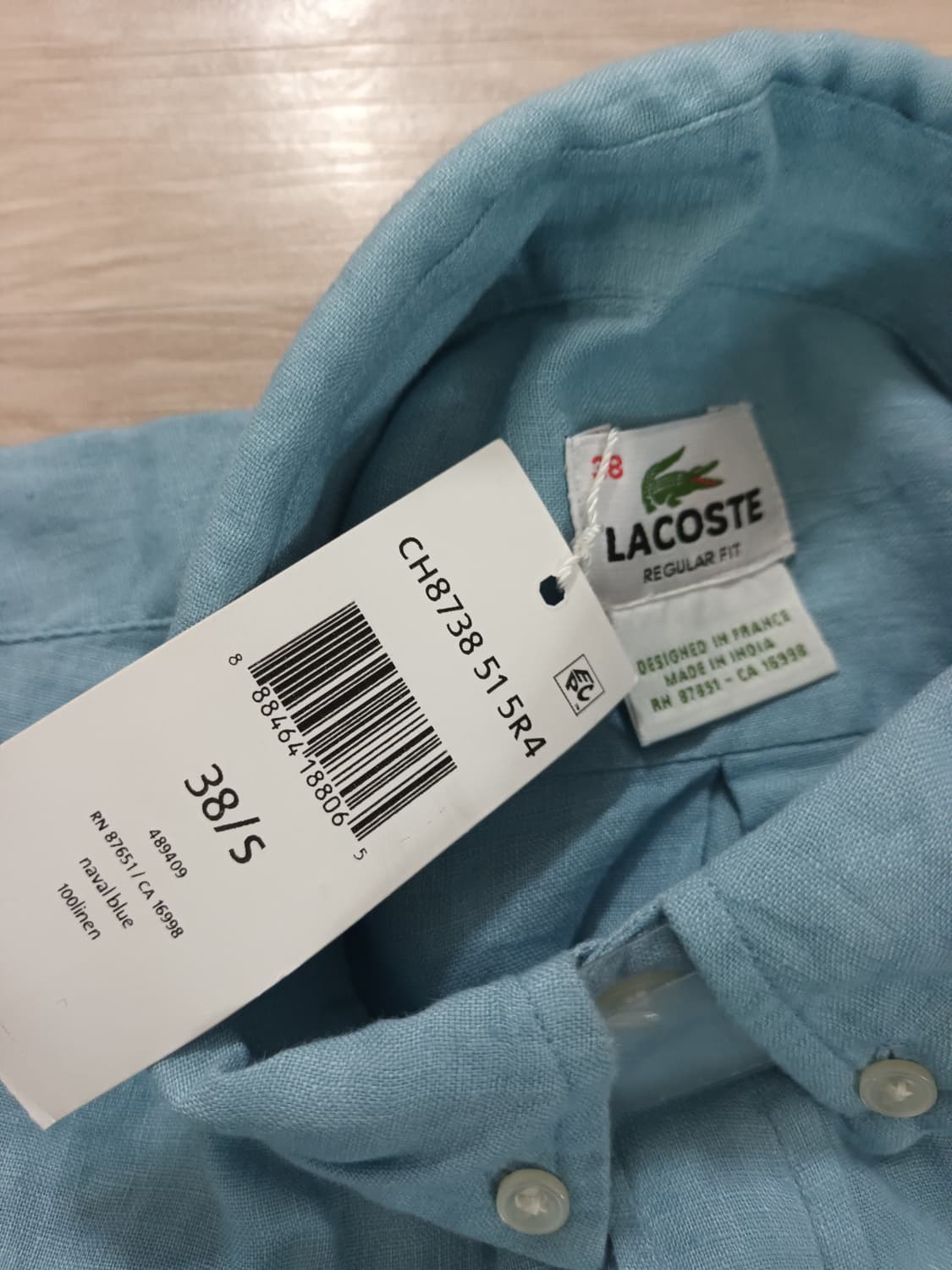 라코스테 블루 셔츠 38 (95사이즈) 상품이미지4